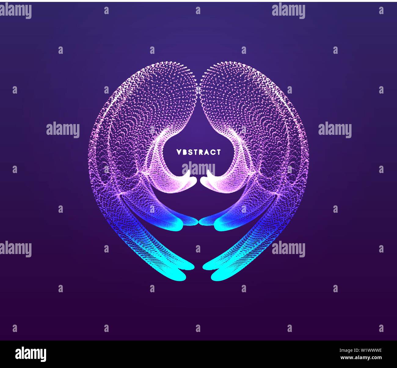 3D connection structure. Futuristic technology style. Abstract design. Vector illustration for science, chemistry or education. Stock Vector