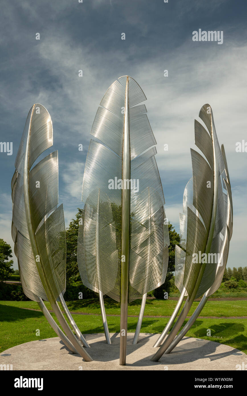 The Kindred Spirits Choctaw Monument art installation by Alex Pentek in Bailick Park Midleton County Cork Ireland Stock Photo