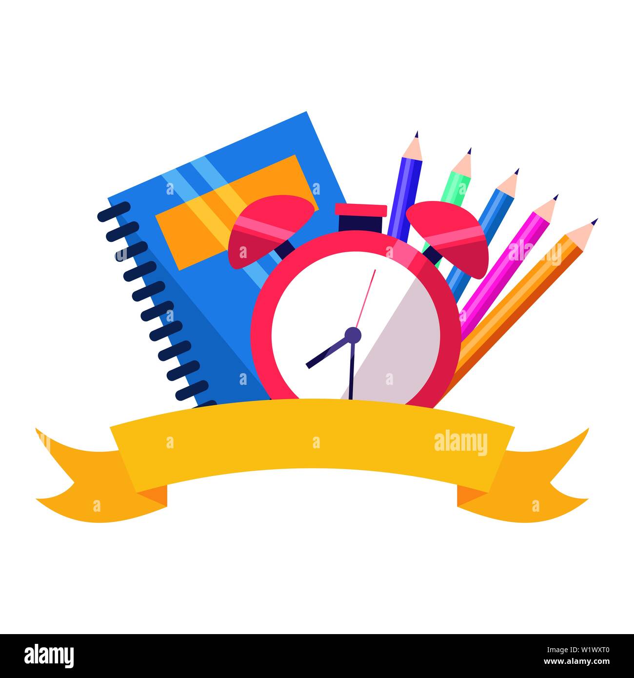 back to school flat design Stock Vector Image & Art - Alamy