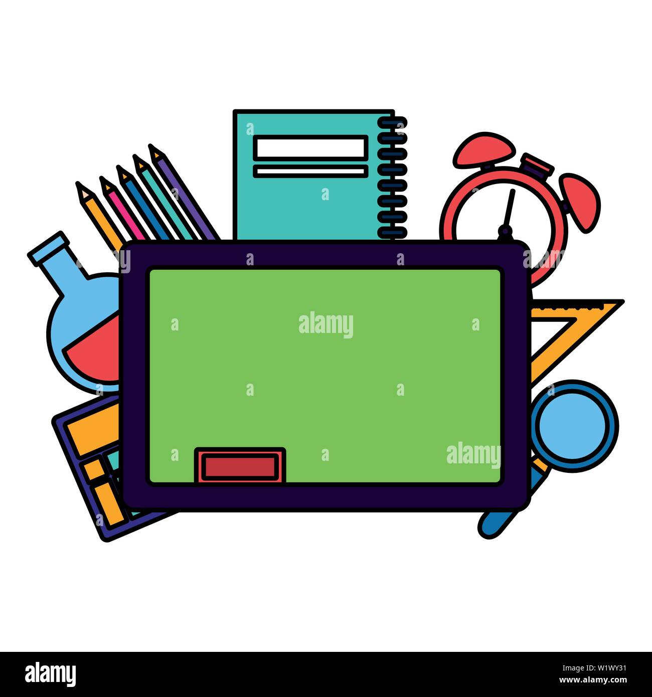back to school flat design Stock Vector Image & Art - Alamy