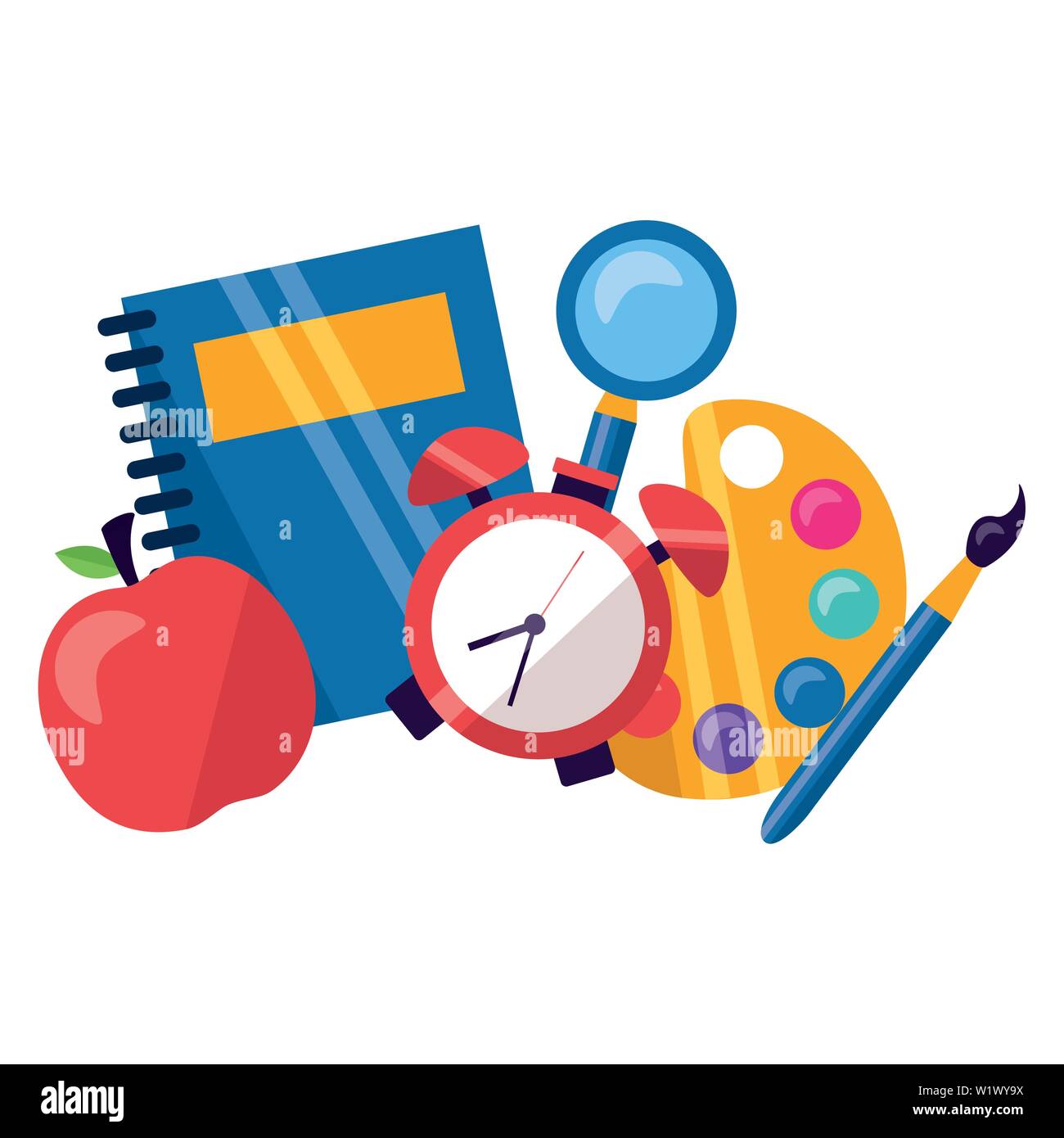 back to school flat design Stock Vector Image & Art - Alamy