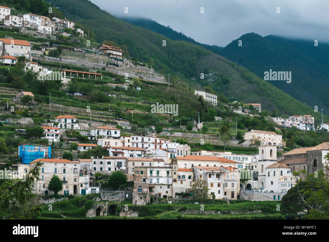 Beautiful view seen from Duomo Square, Ravello, Amalfi Coast, Italy ...
