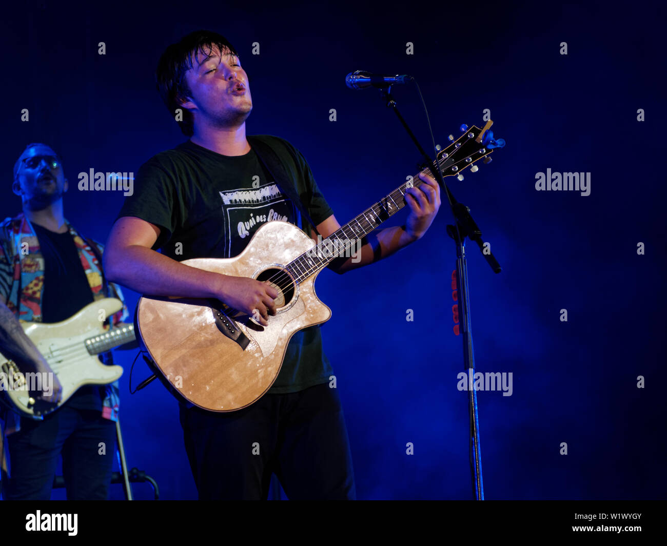 Montreal, Canada.French Quebec singersongwriter Emile Bilodeau perform