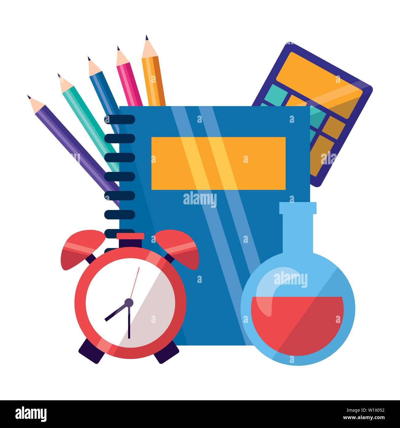 back to school flat design Stock Vector Image & Art - Alamy