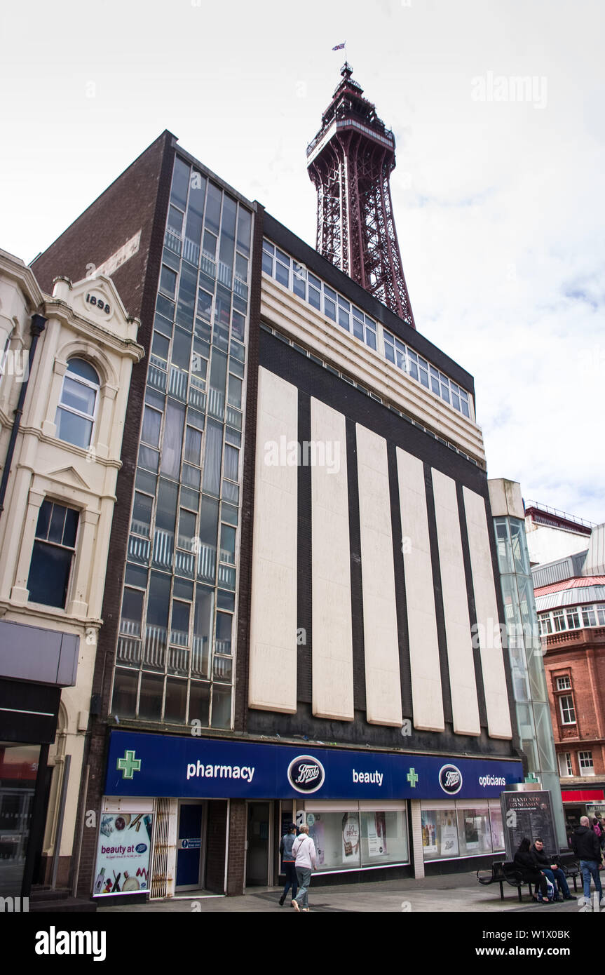 Blackpool,England 2nd July 2019 Boots Pharmacy, Blackpool town centre