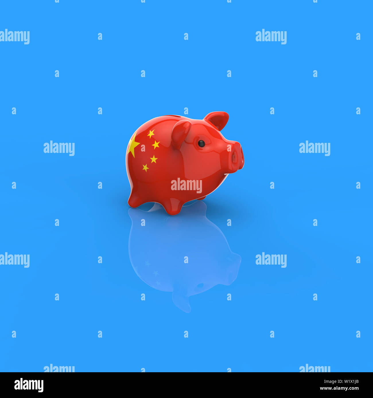 Piggy bank - 3D Illustration Stock Photo - Alamy