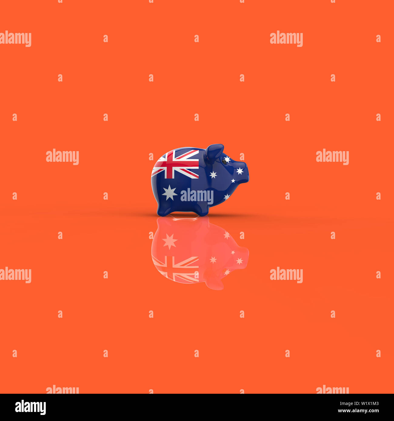 Piggy bank - 3D Illustration Stock Photo - Alamy