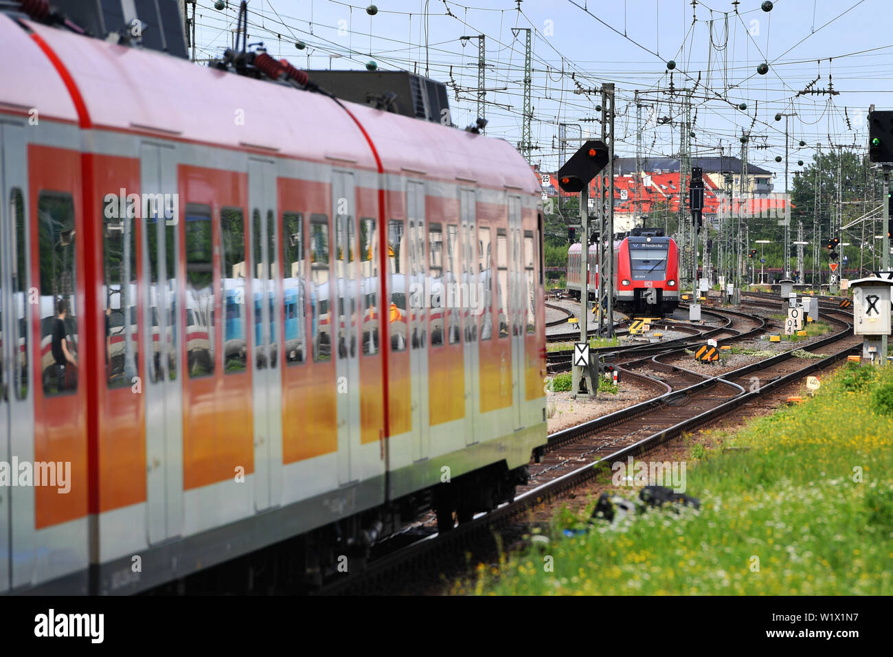 Munich, Deutschland. 03rd July, 2019. S-Bahn to Ostbahnhof in Muenchen ...