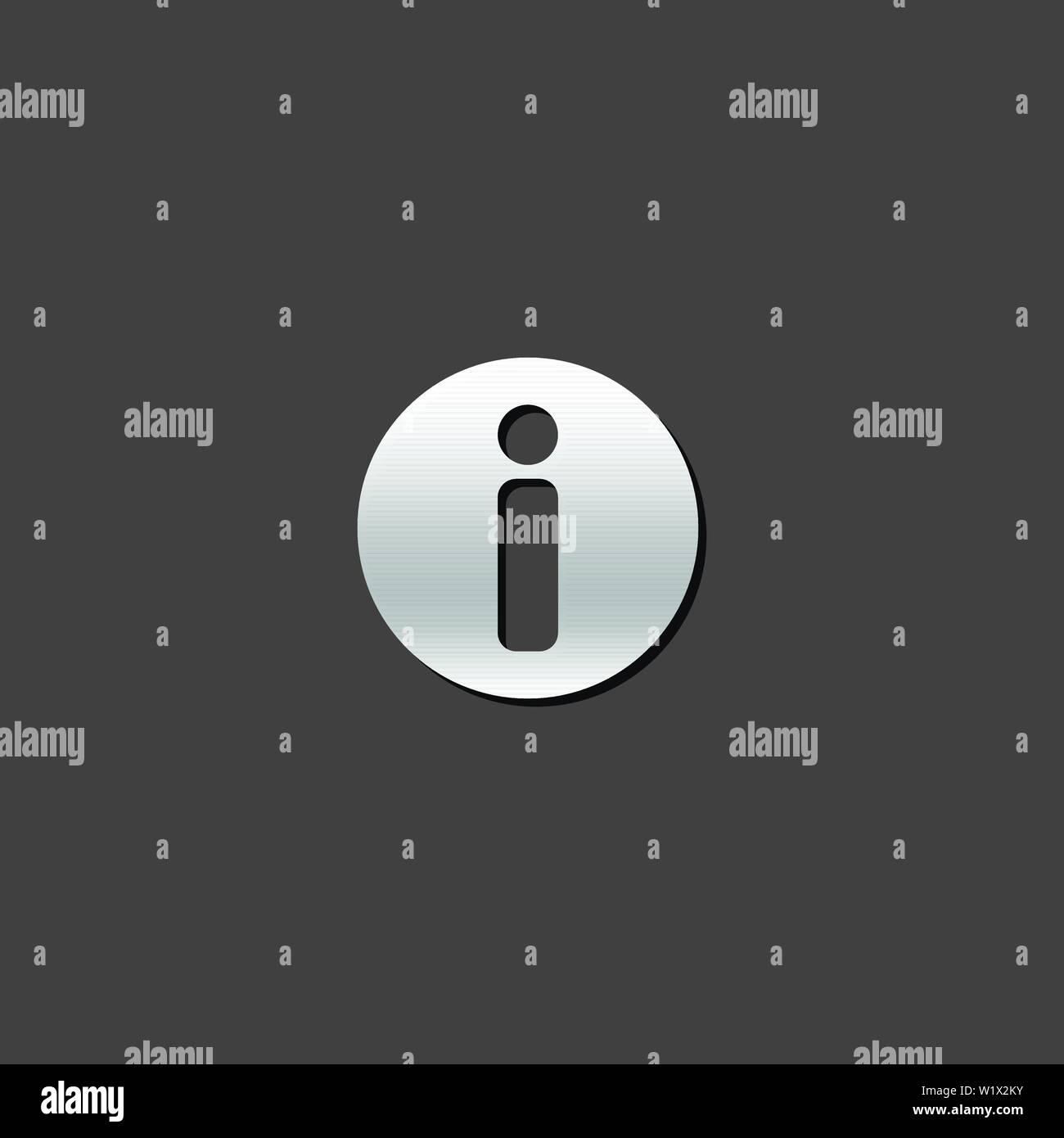 Info sign icon in metallic grey color style. Website internet ...