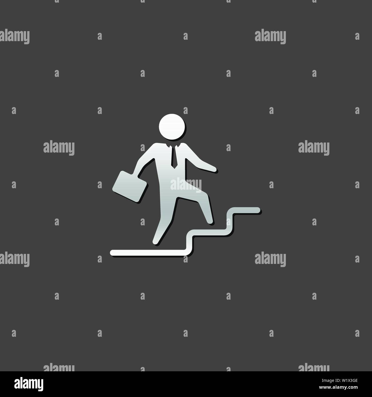 Business man walking up stairs Black and White Stock Photos & Images ...