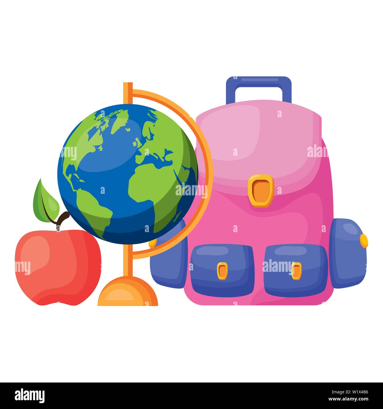 back to school flat design Stock Vector Image & Art - Alamy