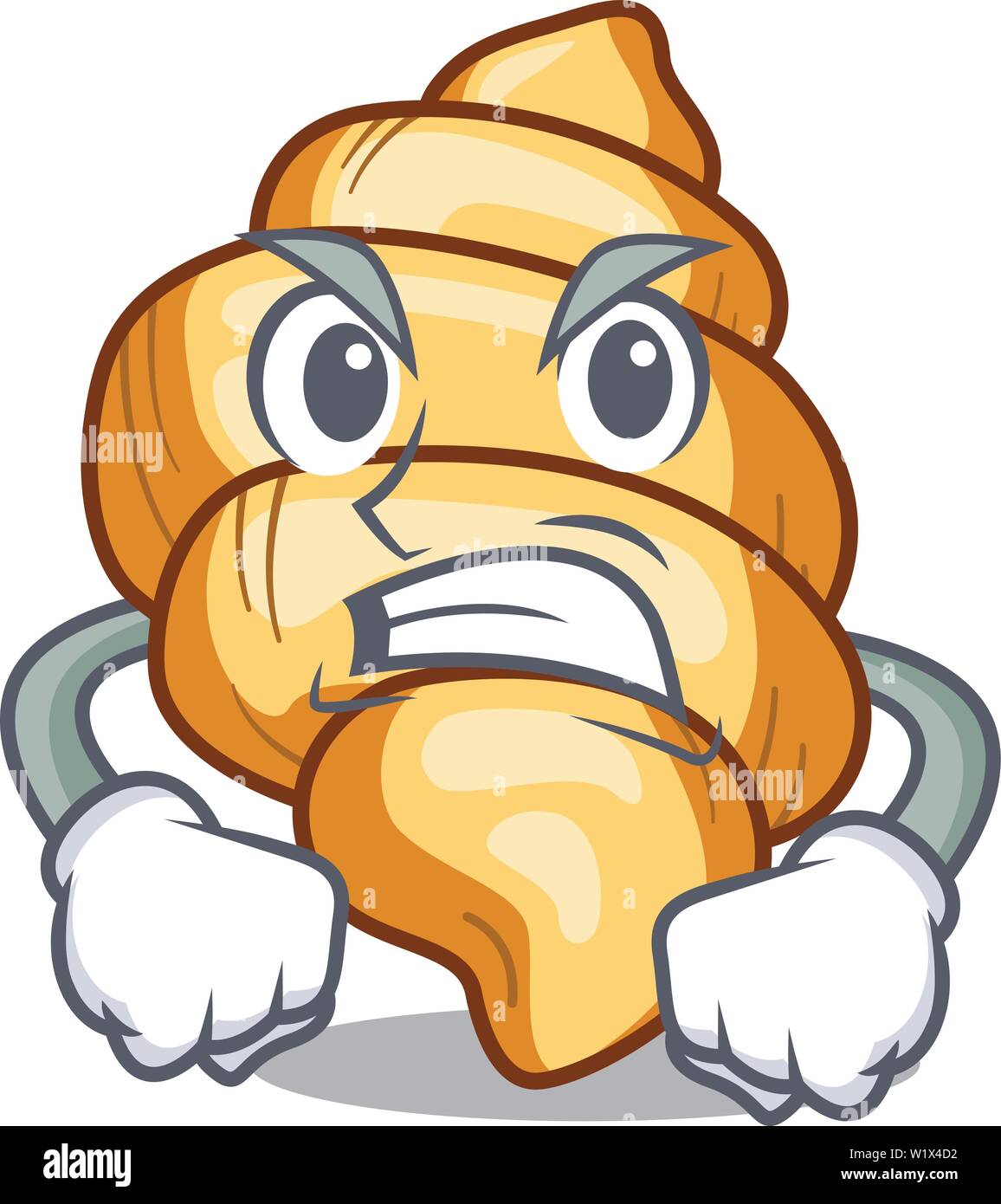 Angry pasta gnocchi cooked in mascot pan Stock Vector Image & Art - Alamy