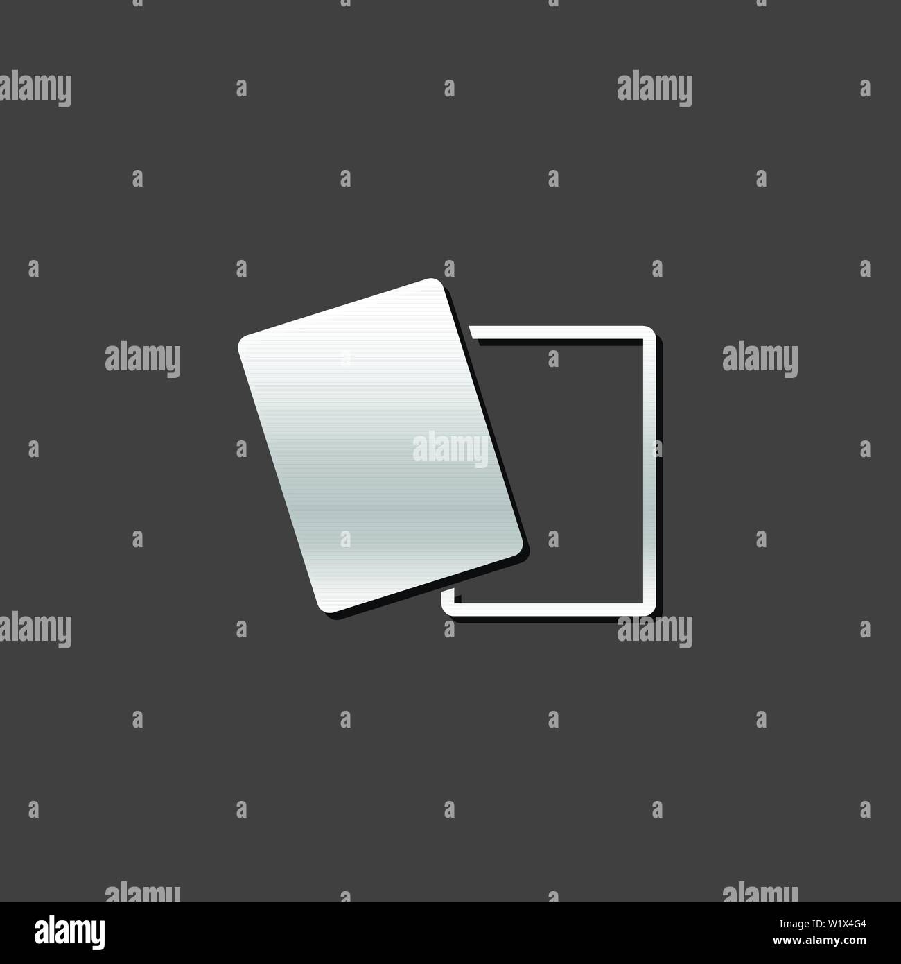 Soccer red and yellow cards icon in metallic grey color style. Sport football referee Stock Vector