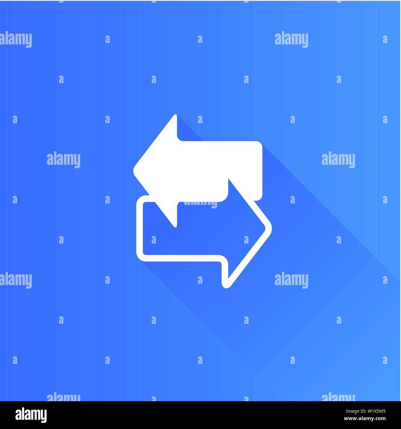 Arrows icon in Metro user interface color style. Communication data traffic Stock Vector