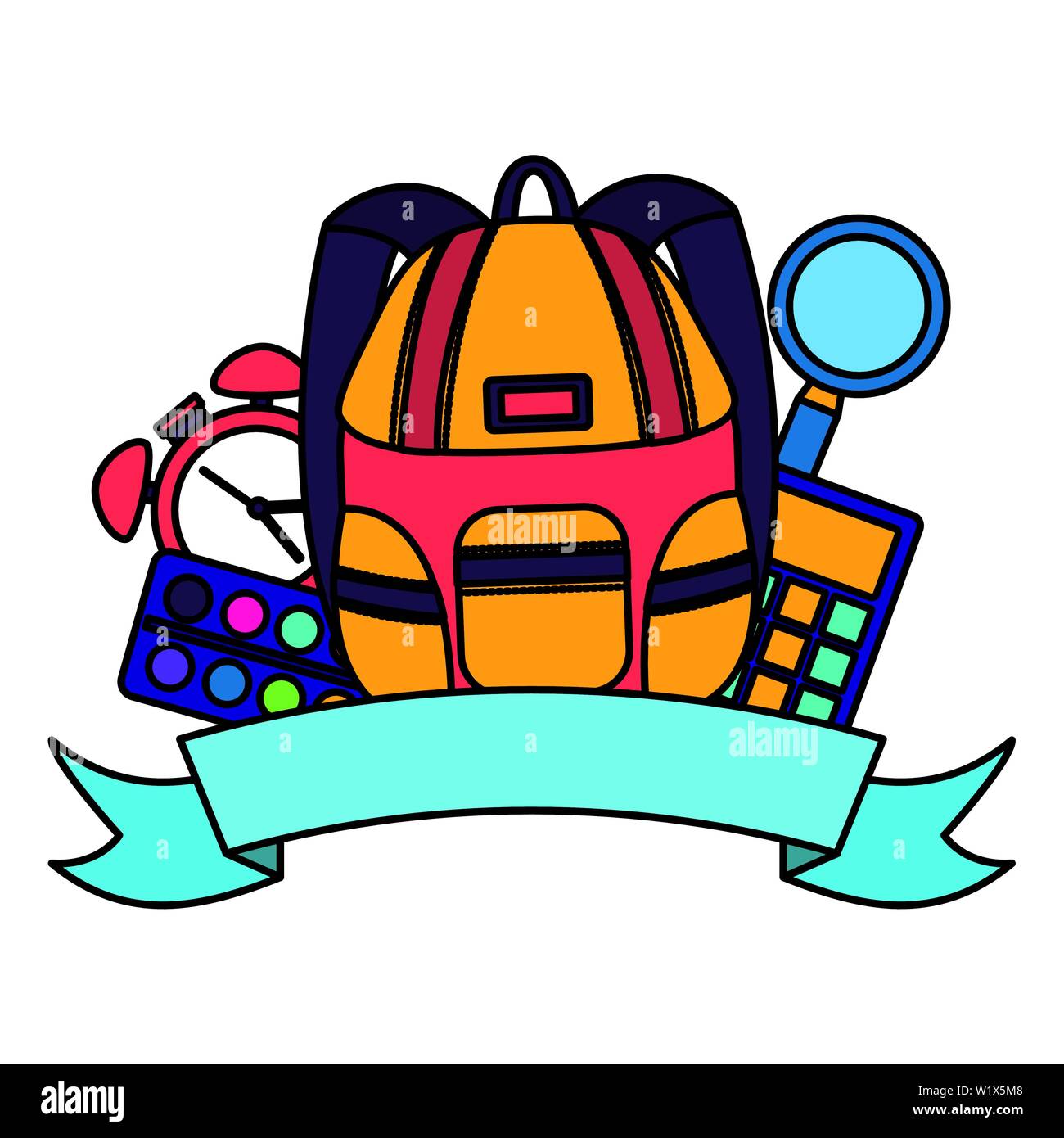back to school flat design Stock Vector Image & Art - Alamy