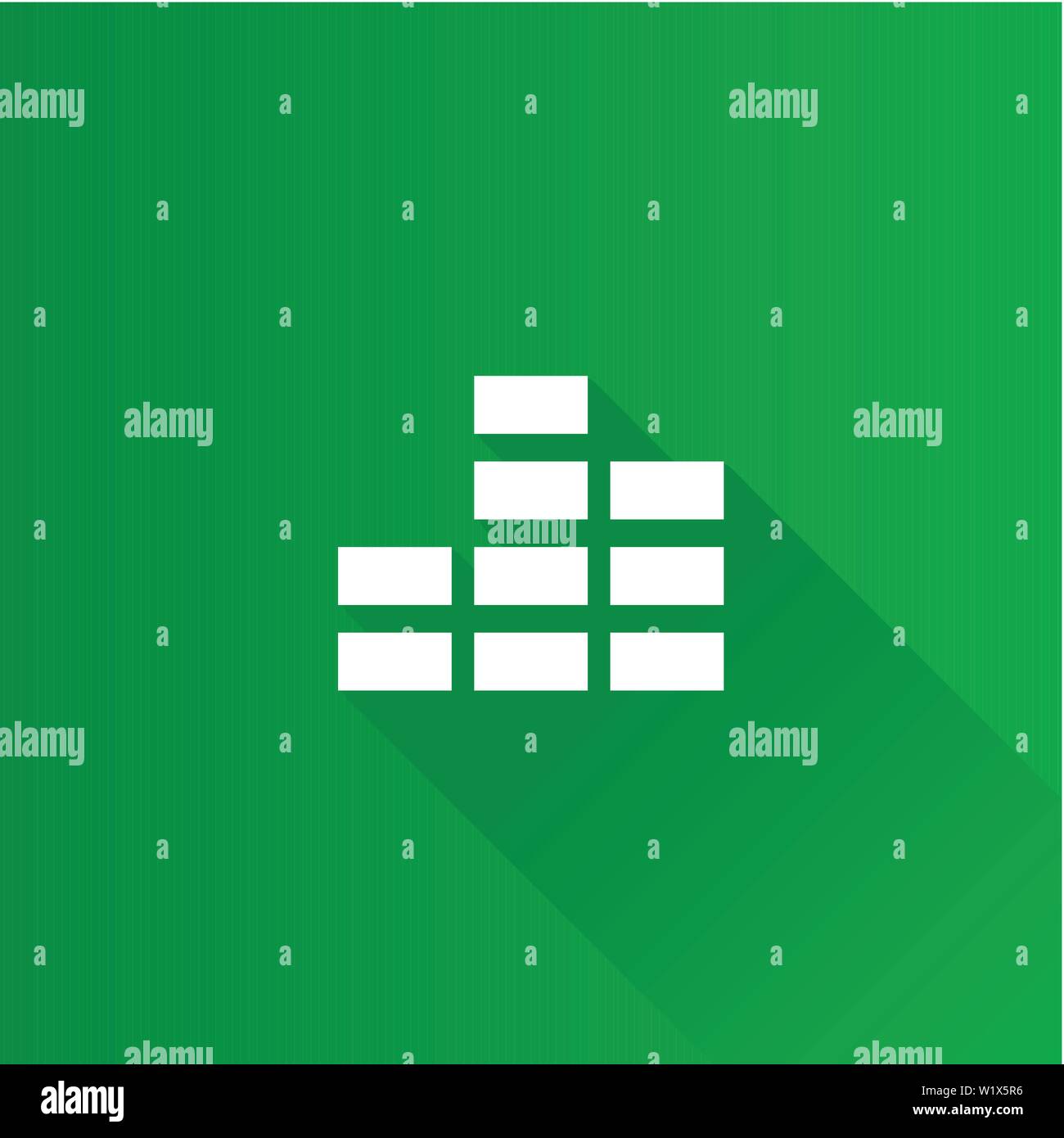 Audio file icon in Metro user interface color style. Computer data music streaming folder storage Stock Vector