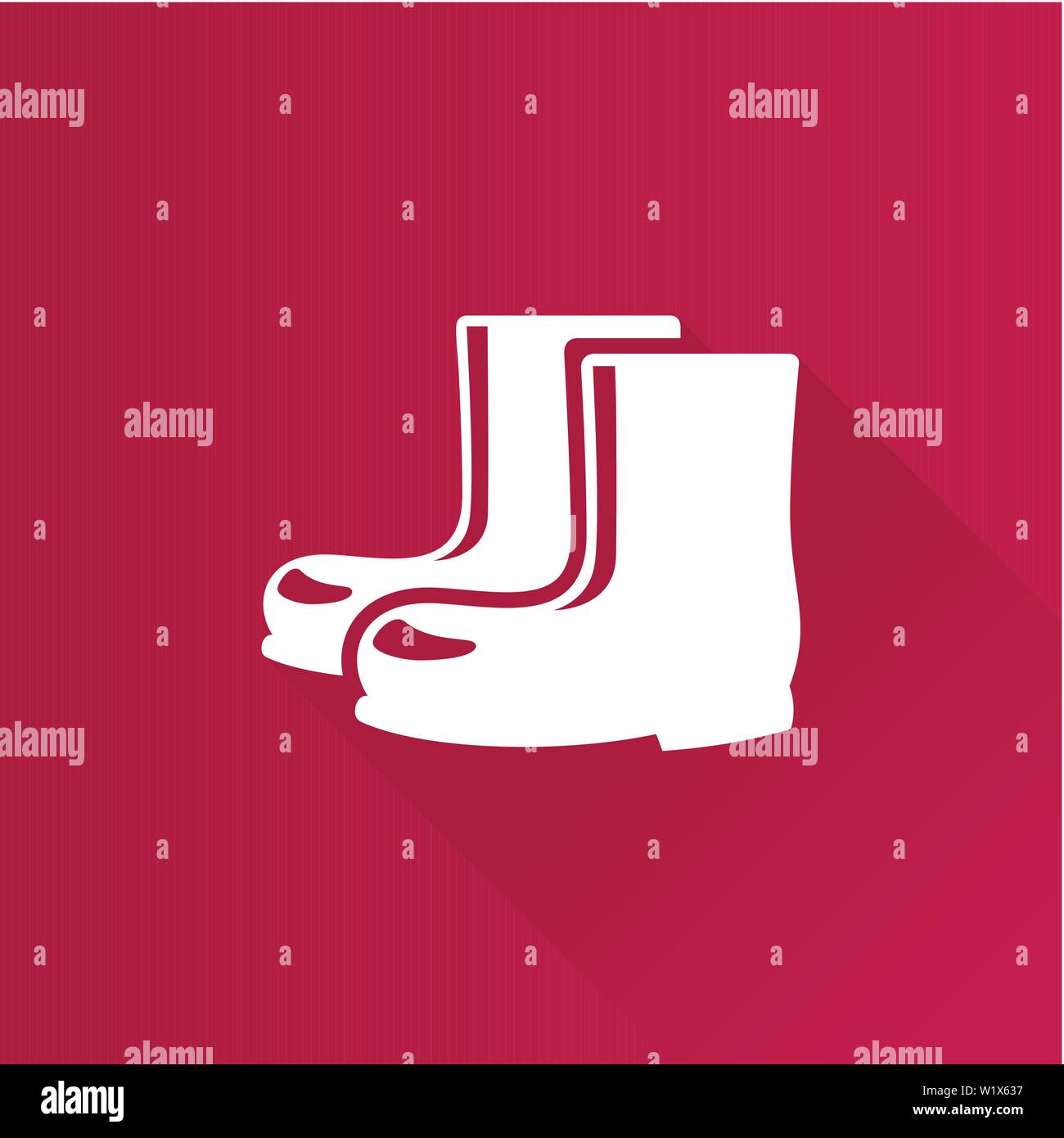 Wet boots icon in Metro user interface color style. Rain season protection Stock Vector