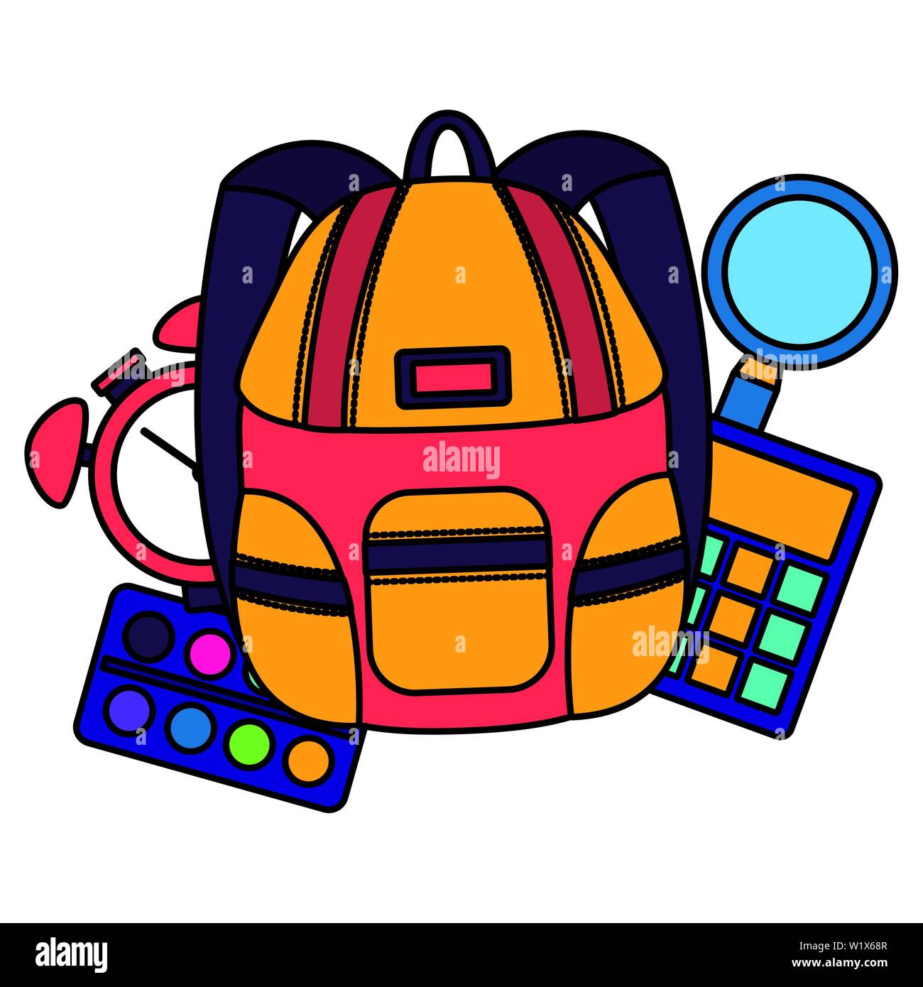 back to school flat design Stock Vector Image & Art - Alamy