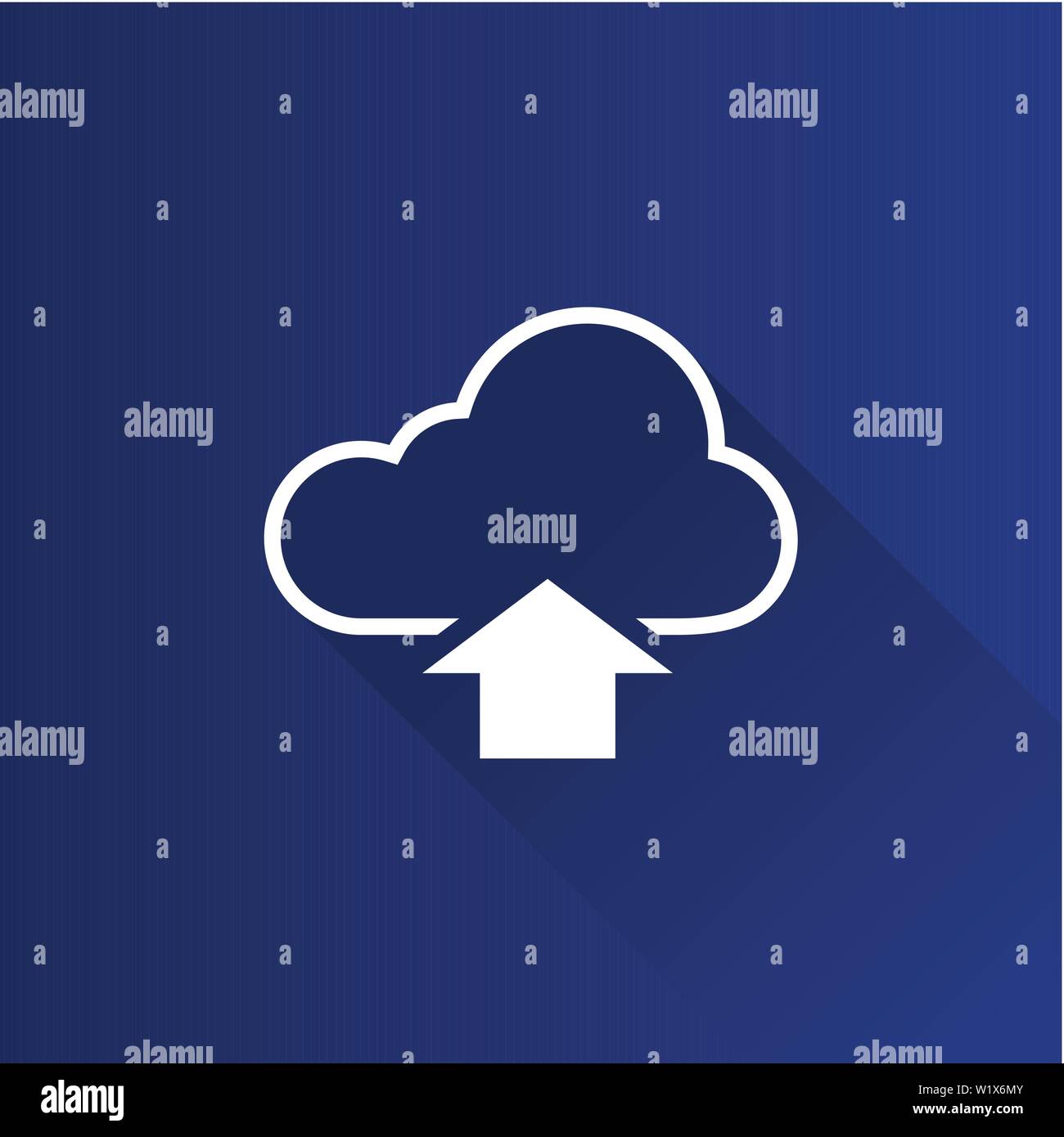 Cloud upload icon in Metro user interface color style. Computing data storage Stock Vector