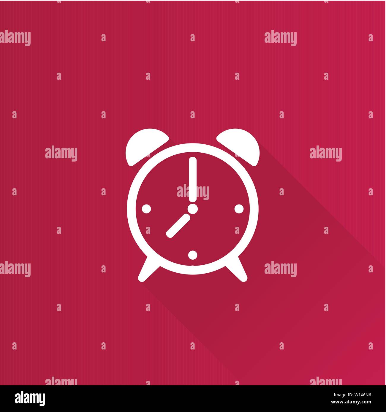 Clock icon in Metro user interface color style. Alarm waking morning ...