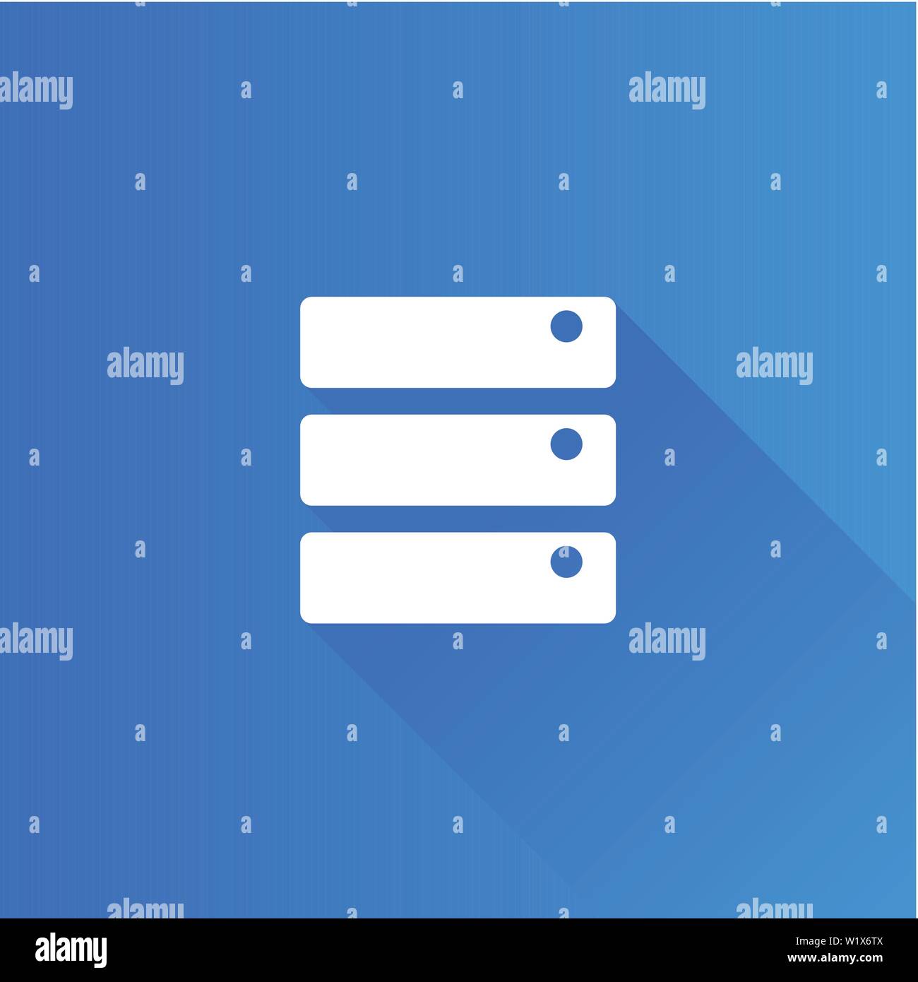 Database icon in Metro user interface color style. Hard disk file server Stock Vector