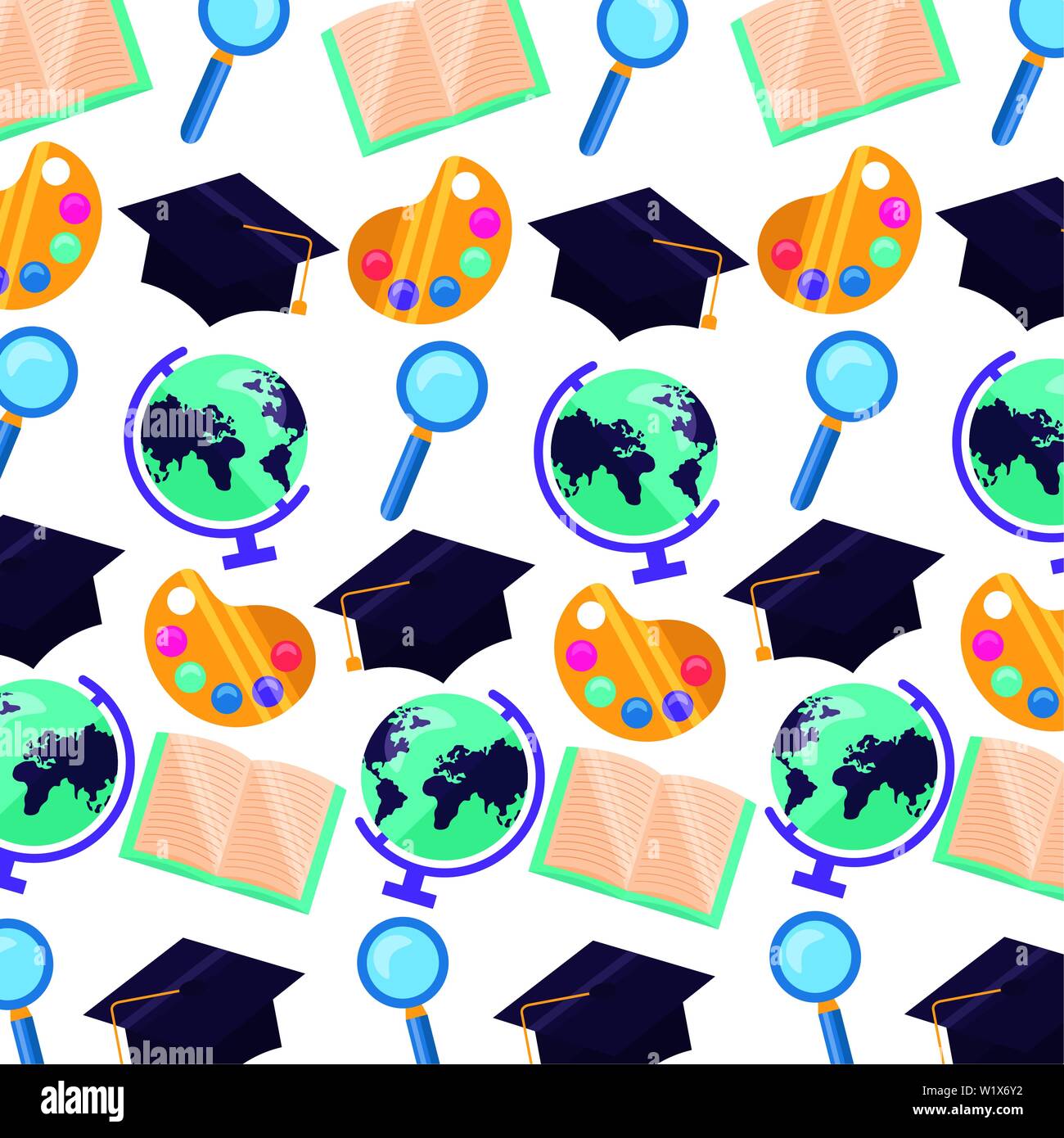 back to school flat design Stock Vector Image & Art - Alamy