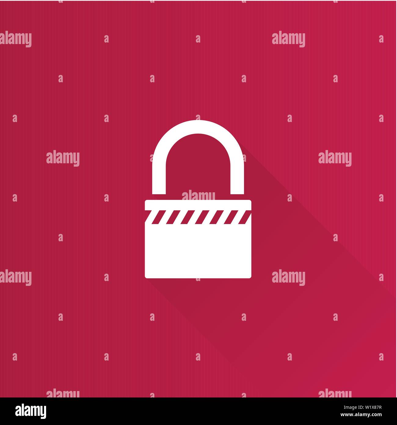 Padlock icon in Metro user interface color style. Safety protection ...