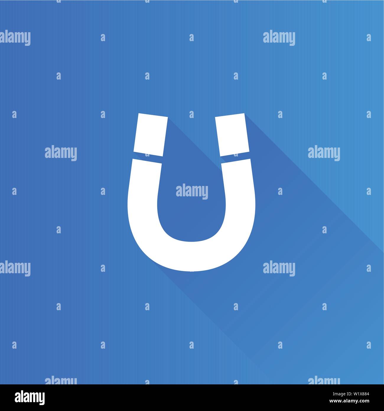 Magnet icon in Metro user interface color style. Object electromagnet metal Stock Vector