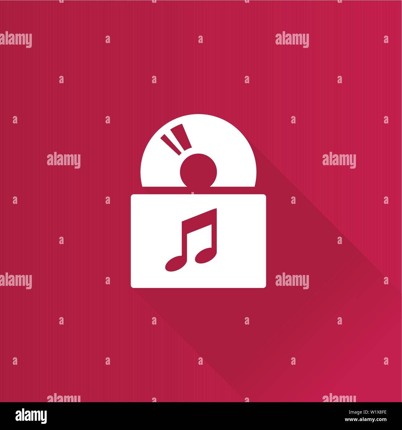 Music album icon in Metro user interface color style. Music release discography Stock Vector