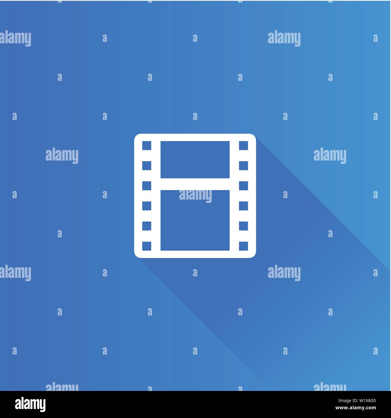 Video file format icon in Metro user interface color style. Computer data movie Stock Vector