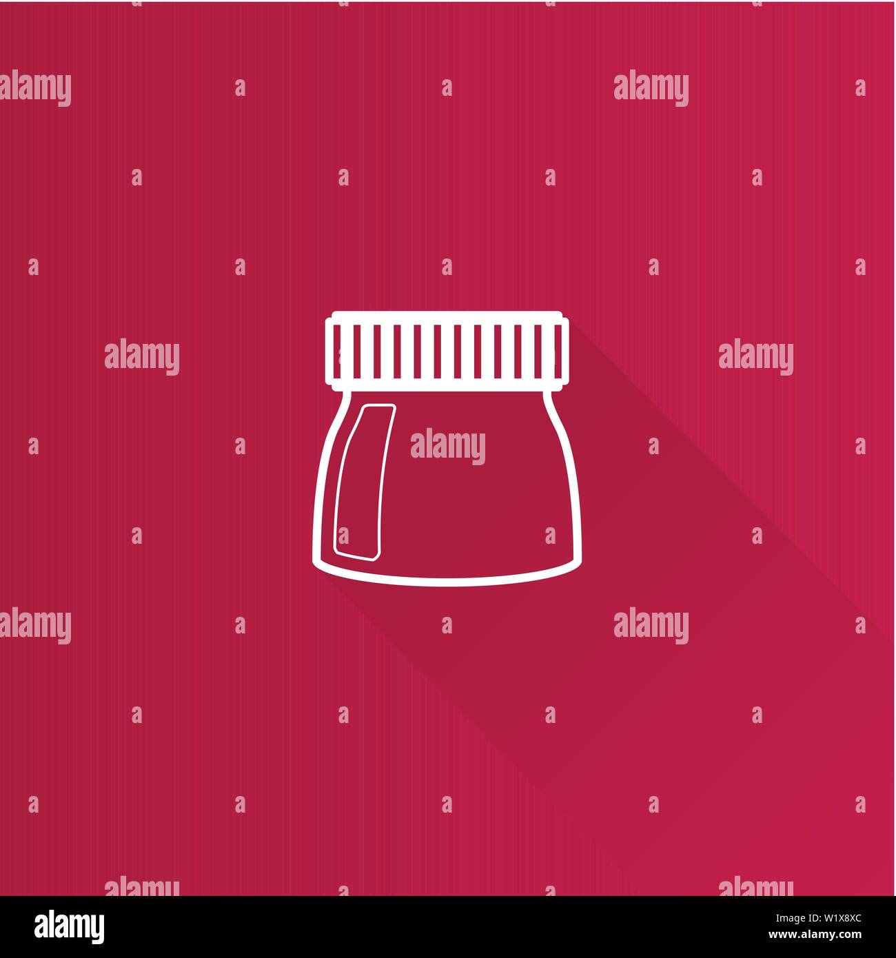 Printing magnifier icon in Metro user interface color style. Stock Vector