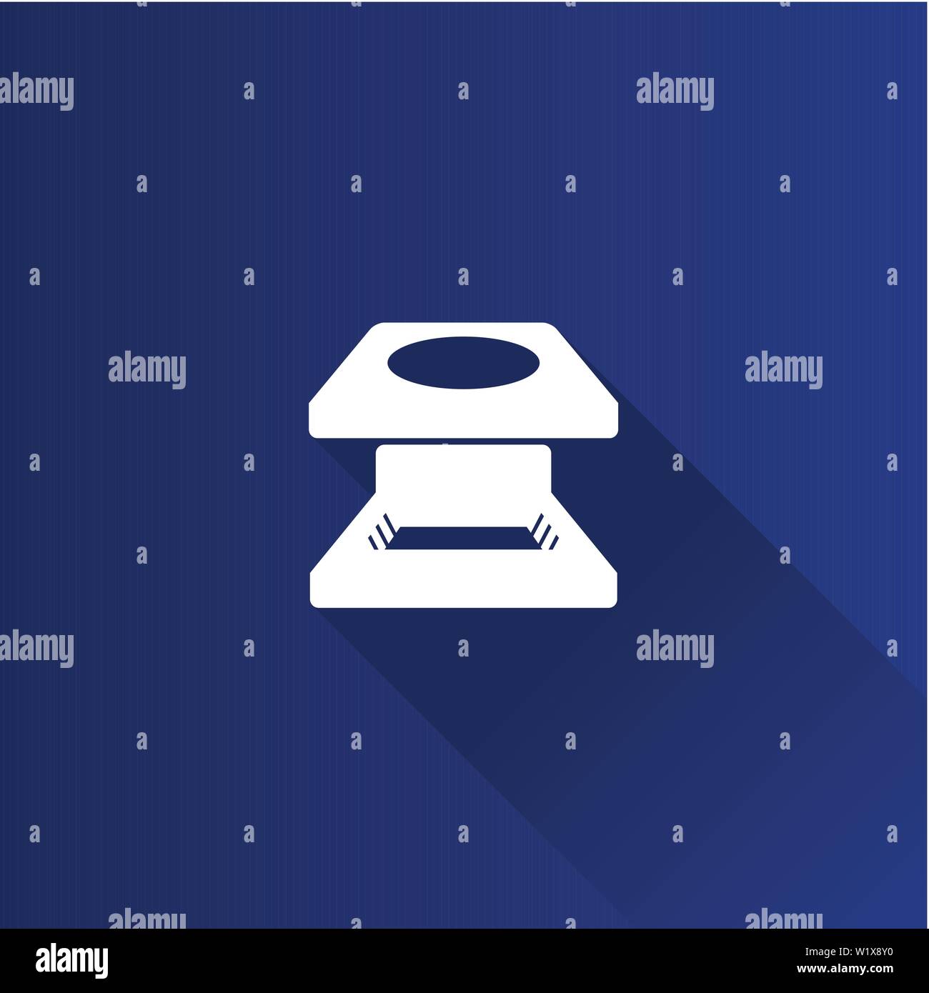 Printing magnifier icon in Metro user interface color style. Stock Vector