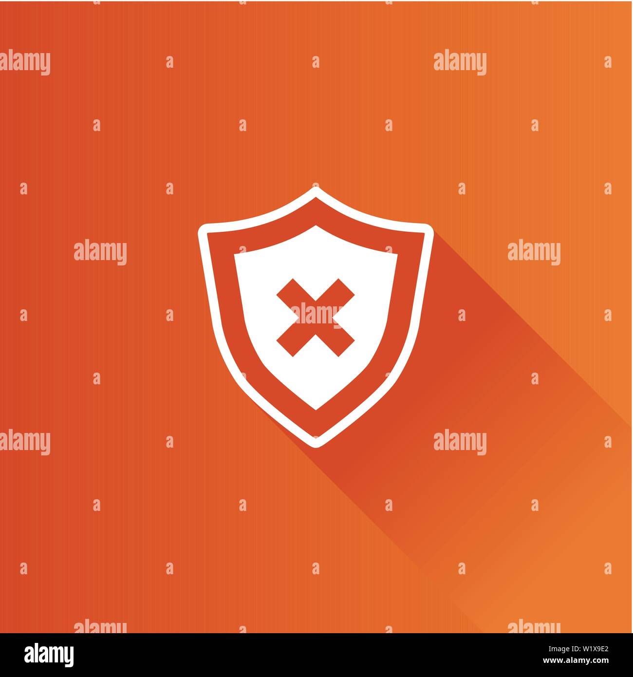Shield icon in Metro user interface color style. Protection computer antivirus Stock Vector