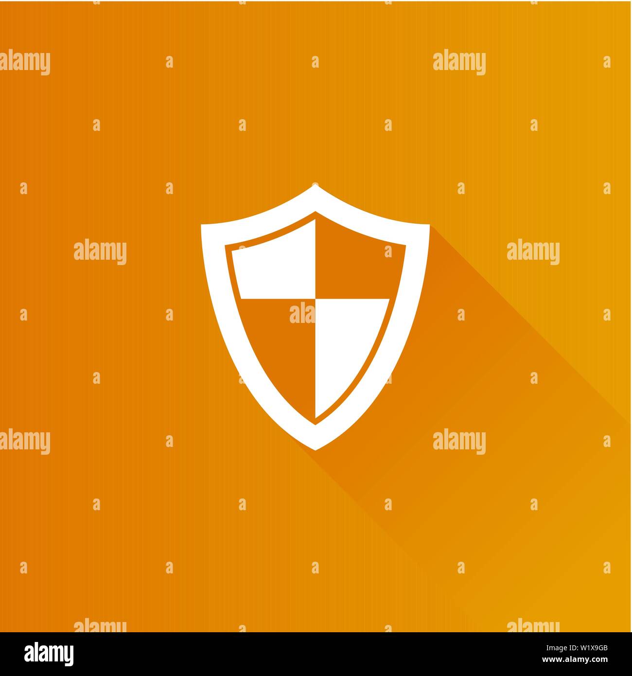 Shield icon in Metro user interface color style. Protection computer antivirus Stock Vector