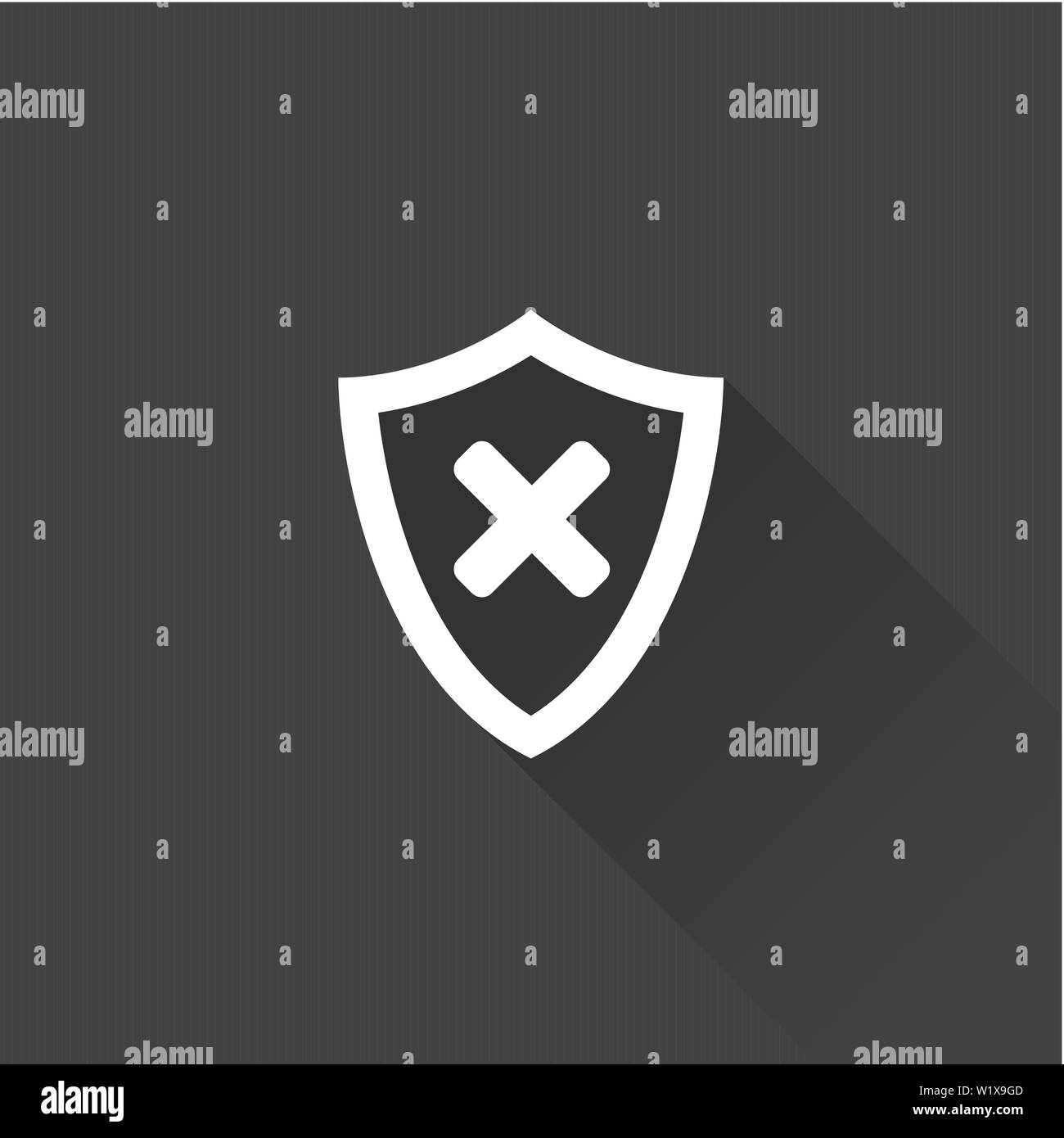 Shield icon in Metro user interface color style. Protection computer antivirus Stock Vector