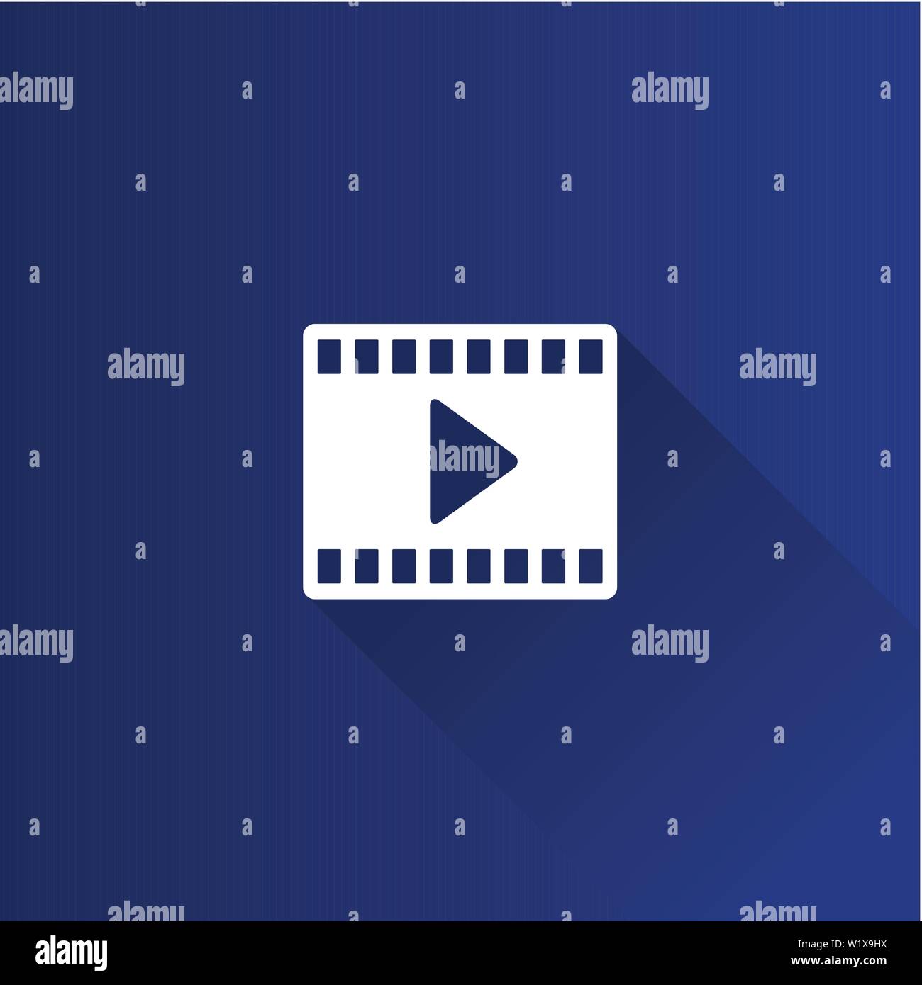 Cinema film icon in Metro user interface color style. Computer data movie Stock Vector