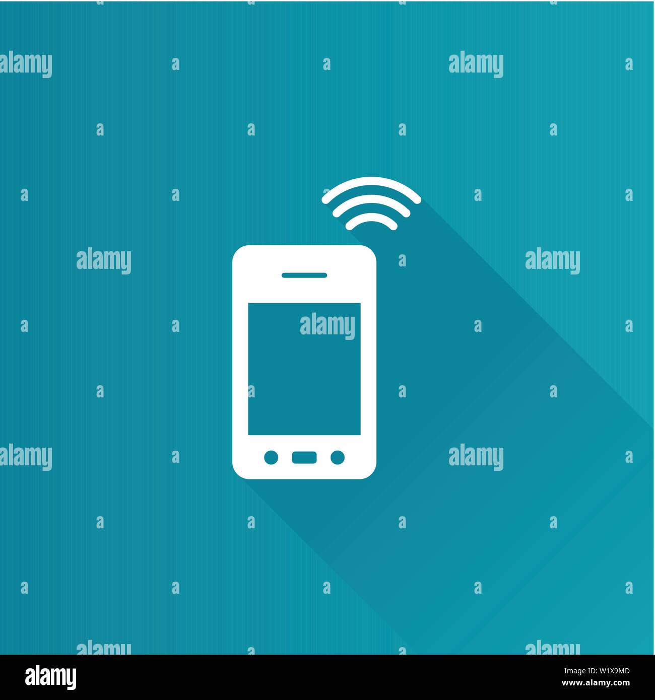 smart phone icon in Metro user interface color style. Communication device touch screen Stock Vector