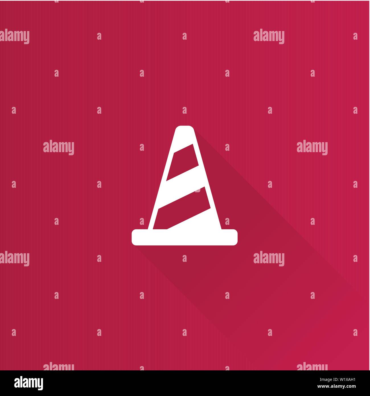 Traffic cone icon in Metro user interface color style. Road