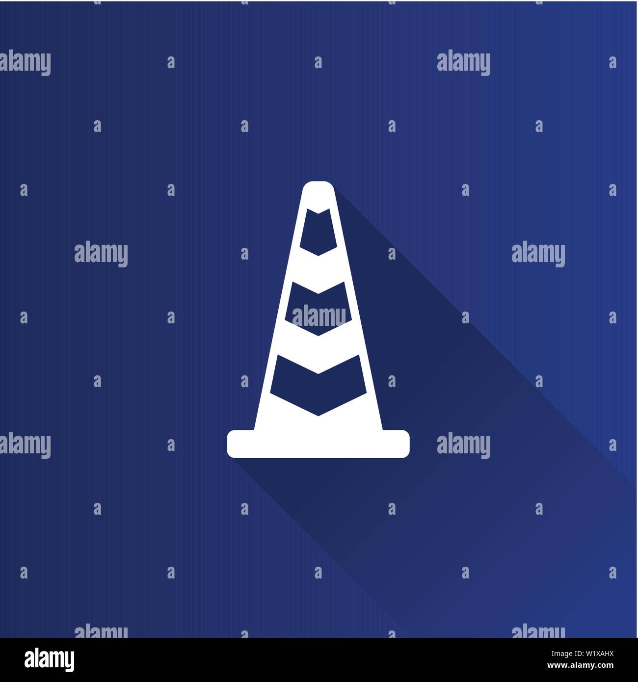 Traffic cone icon in Metro user interface color style. Road