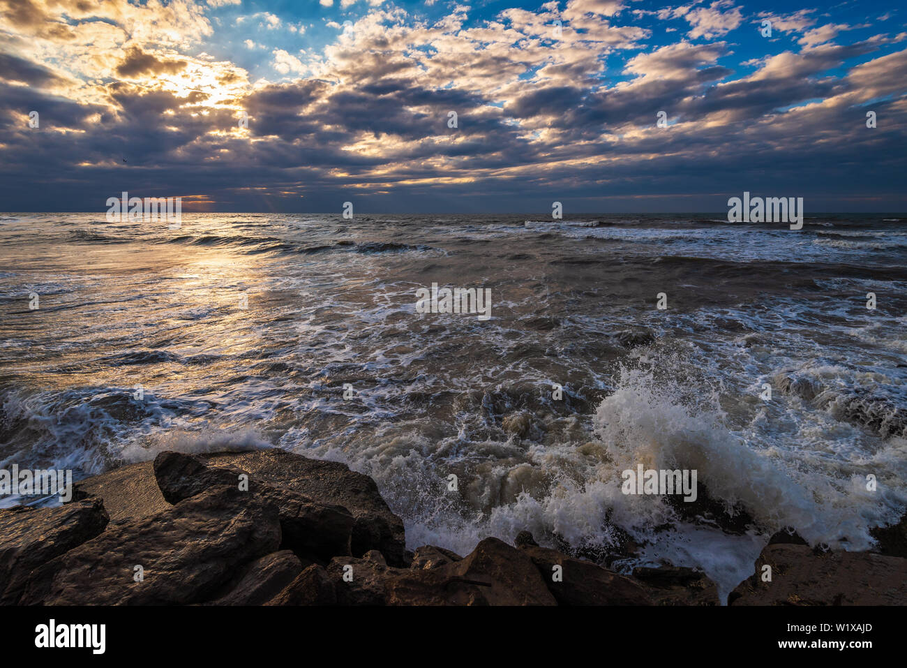 Stormy sea and rocky coast, beautiful dramatic sky Stock Photo - Alamy