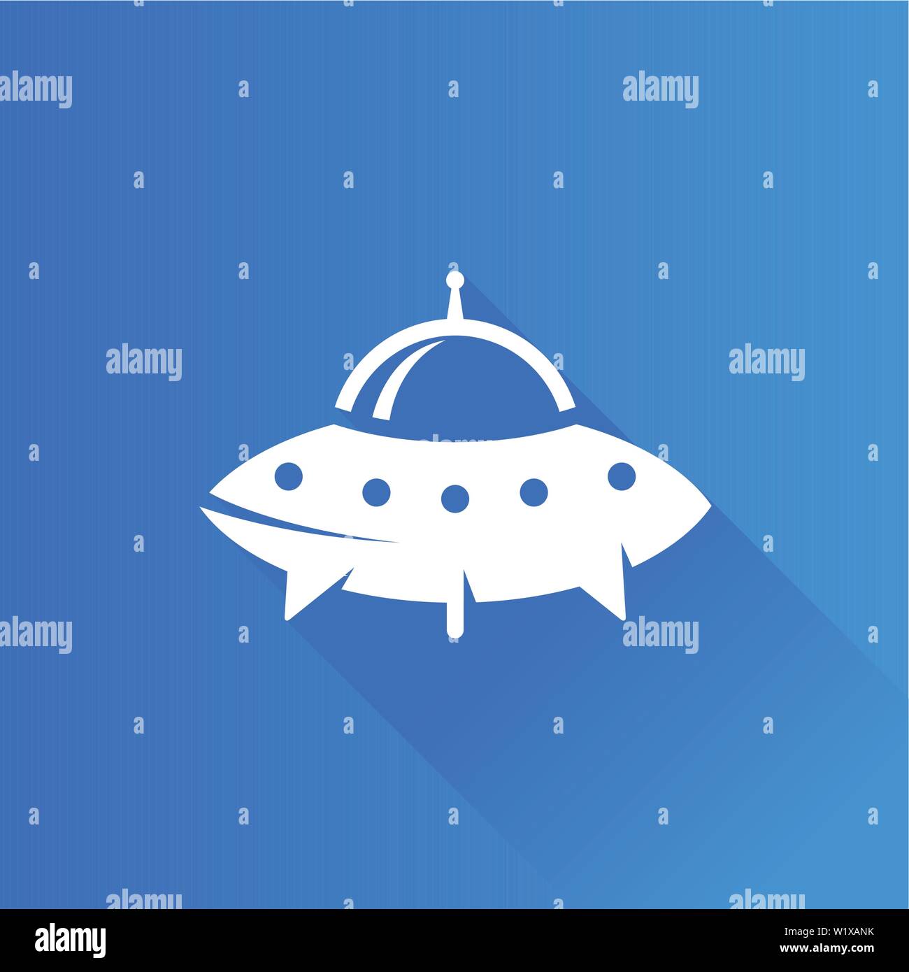 Flying saucer icon in Metro user interface color style. Alien outer