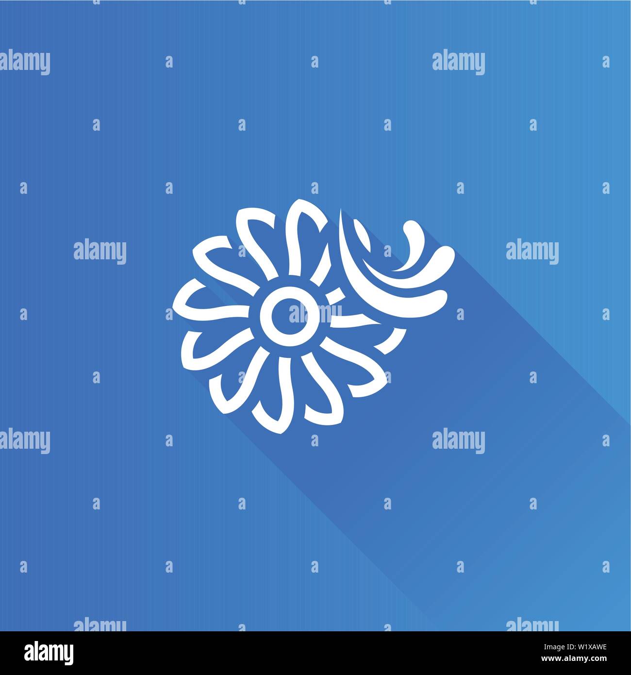 Water turbine icon in Metro user interface color style. Energy renewable environment Stock Vector