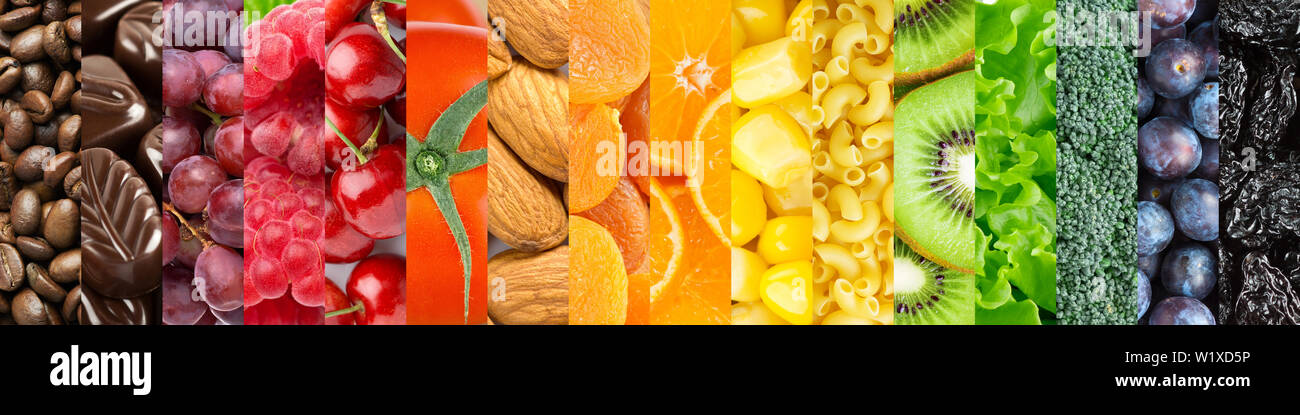Food background. Collection of delicious food. Stock Photo