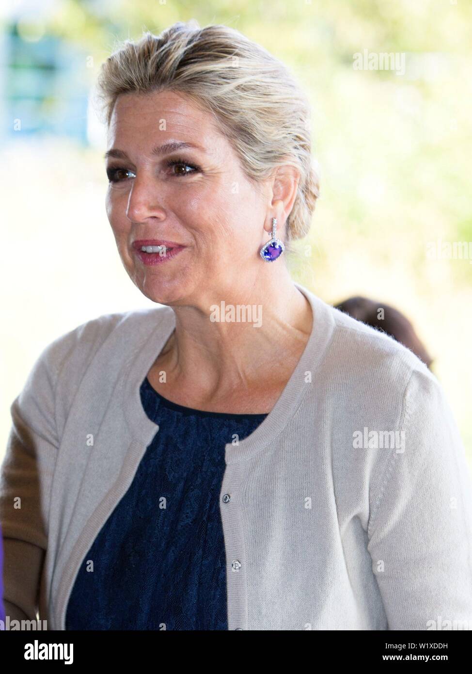 Queen Maxima of The Netherlands arrives at the World Forum in The Hague, on July 04, 2019, to give a short opening speech at the 26th Egmont Group of Financial Intelligence Units Plenary MeetingPhoto: Albert Ph van der Werf /  Netherlands OUT / Point de Vue OUT | Stock Photo