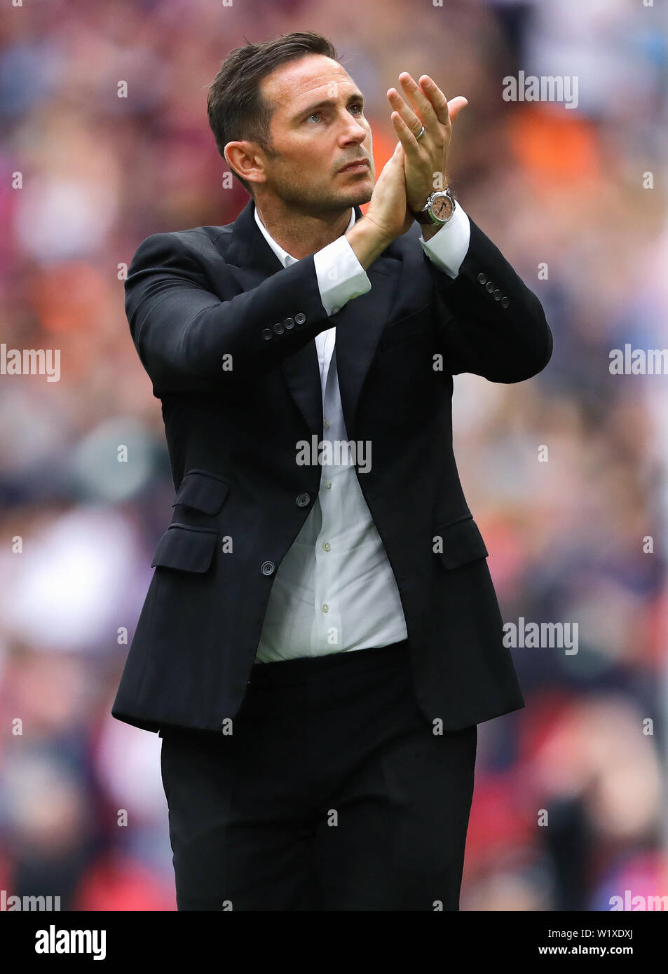 Manager of Derby County, Frank Lampard after defeat to Aston Villa - Aston Villa v Derby County, Sky Bet Championship Play-Off Final, Wembley Stadium, London - 27th May 2019  Editorial Use Only - DataCo restrictions apply Stock Photo