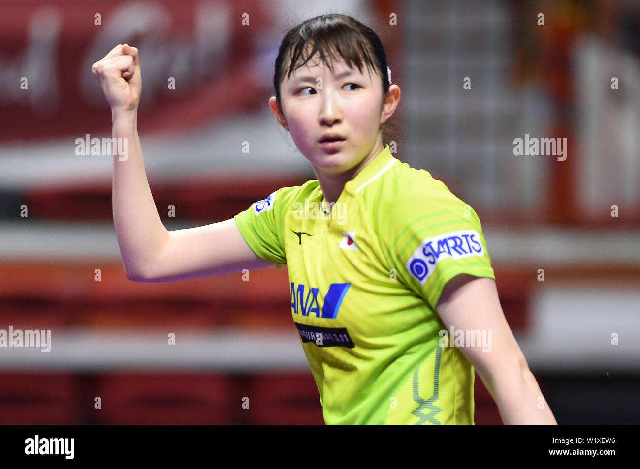 Busan, South Korea. 4th July, 2019. Hina Hayata (JPN) Table Tennis ...