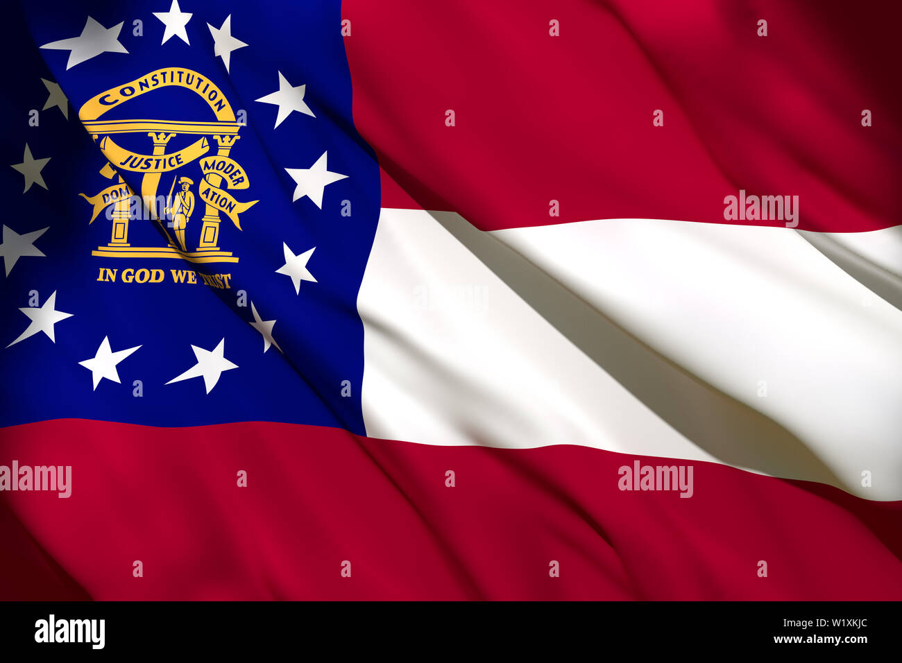 3d flag atlanta georgia hi-res stock photography and images - Alamy