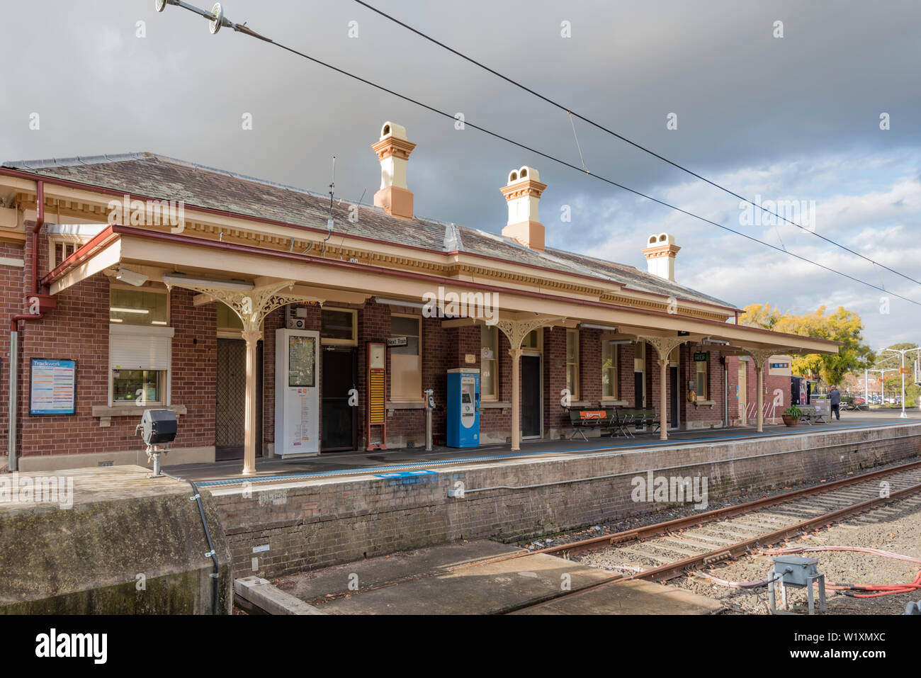 First opened in 1864, Richmond railway station is the heritage listed terminus railway station of the Richmond rail line in New South Wales Australia Stock Photo