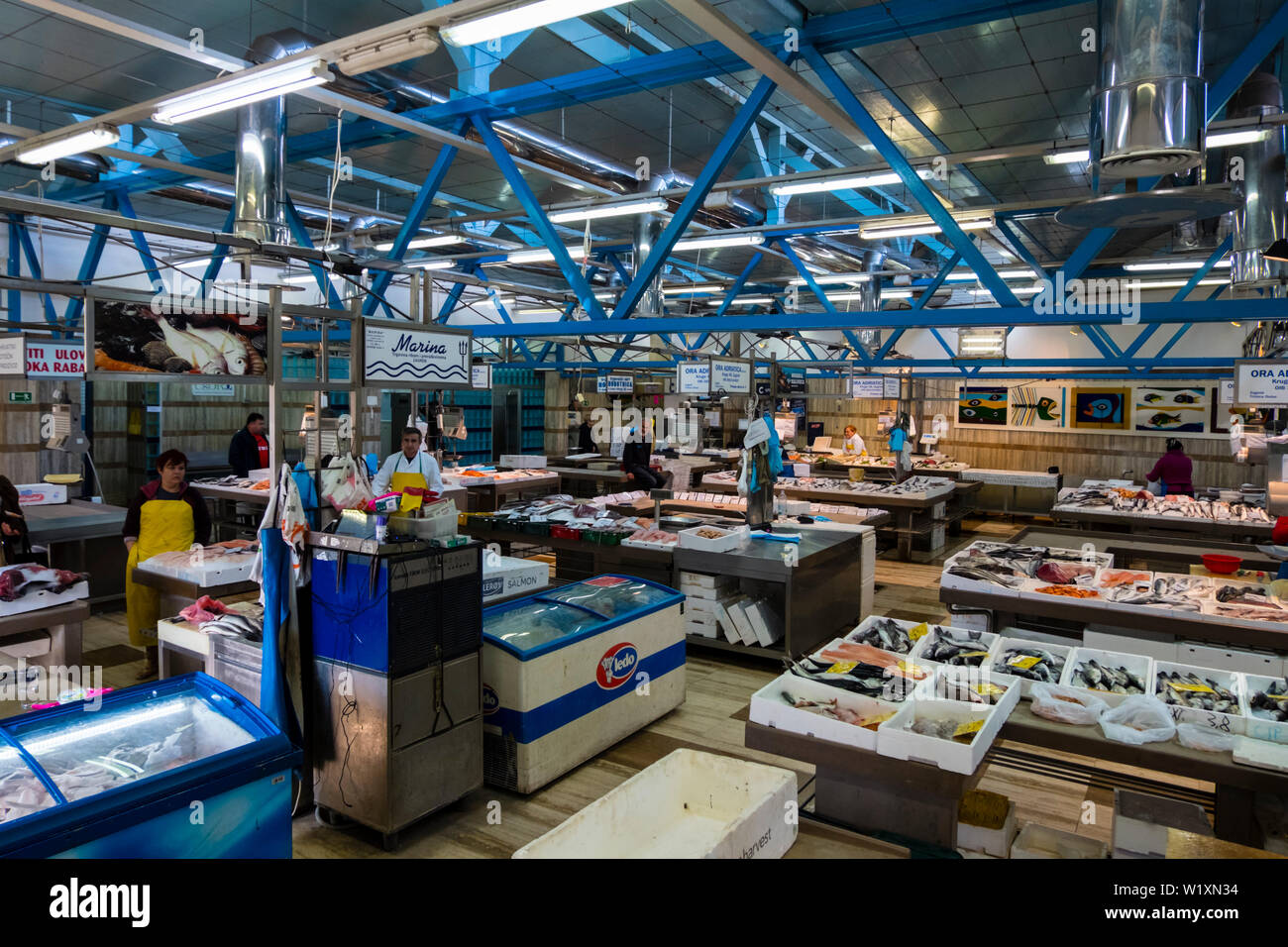 Ribarnica, fish market,Trznica Dolac, Zagreb, Croatia Stock Photo Alamy