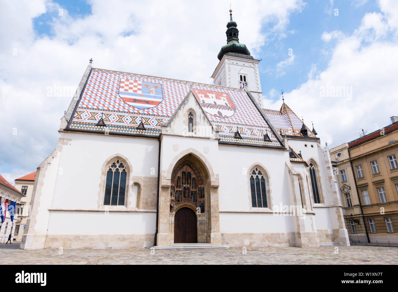 Crkva sv. Marka, Church of St Mark, Markov trg, Gradec, Zagreb, Croatia Stock Photo
